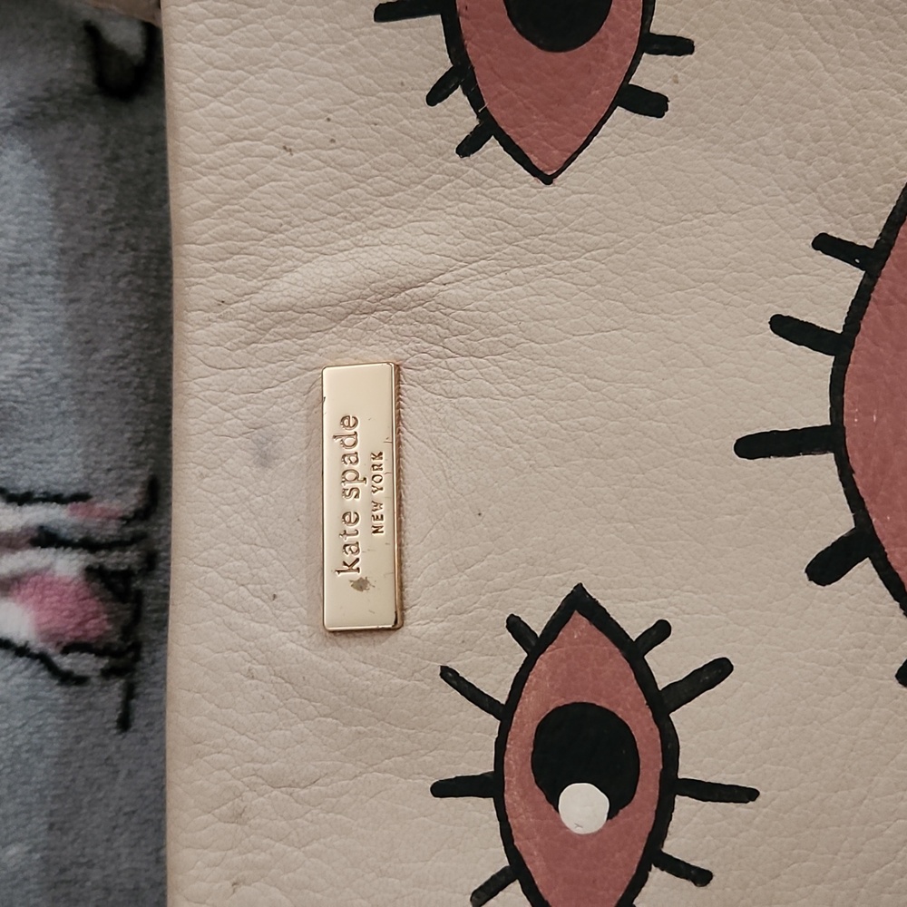 Kate Spade Beige Eye Print Tote Bag - Picture 2 of 4